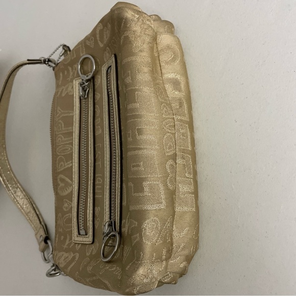 Coach Est. 1941 44088 Poppy Printed Handbag Gold Metallic Canvas Story patch - Picture 11 of 15